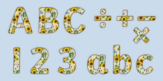 Sunflower Themed Display Lettering Twinkl Ks1 Twinkl 2794