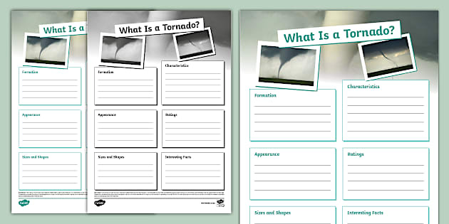 What Is a Tornado? Fact File Template (teacher made)