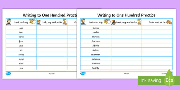 number-words-writing-to-one-hundred-worksheet-worksheets