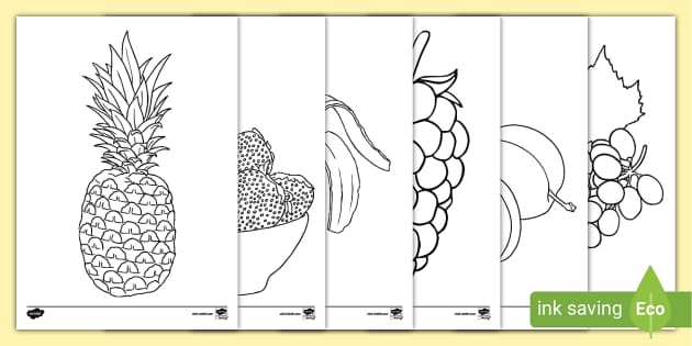 fruits and vegetables coloring page