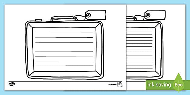 Suitcase Writing Template (teacher made) - Twinkl