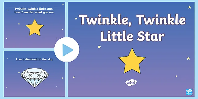 Twinkle Twinkle Little Star Nursery Rhyme Powerpoint