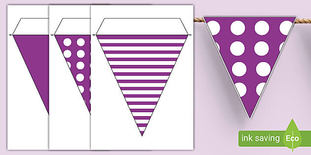 Purple Bunting - Display Resource - Classroom (teacher made)