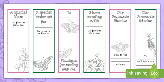 FREE! - Bloom & Wild’s Mother’s Day Bookmarks to Colour | Twinkl