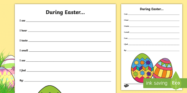 Easter The Five Senses Poem Activity Festivals Celebrations