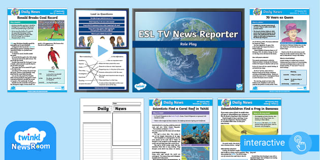 FREE! - ESL News Articles And Presentation Pack - Twinkl