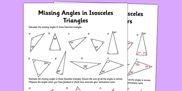Classifying Triangles Practice Worksheet
