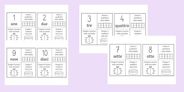 Numeri da 1 a 10 | Ausili visivi | Primaria (teacher made)