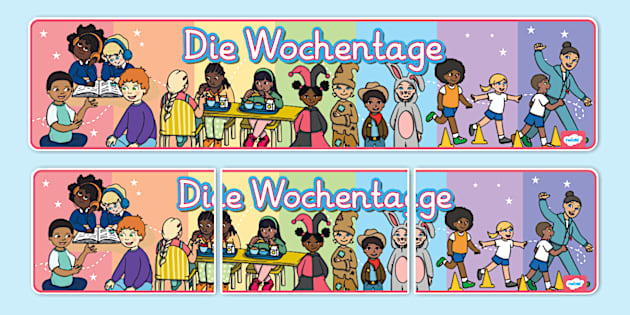 Die Wochentage - Banner (teacher made) - Twinkl