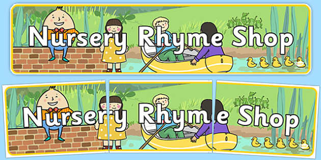 Nursery Rhyme Shop Role Play Banner (Lehrer gemacht)