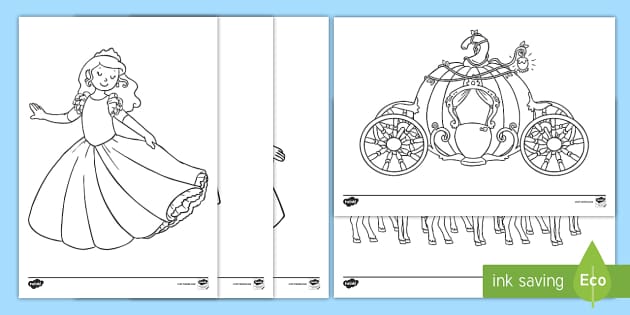Cinderella Colouring Pages Colouring Sheets Twinkl