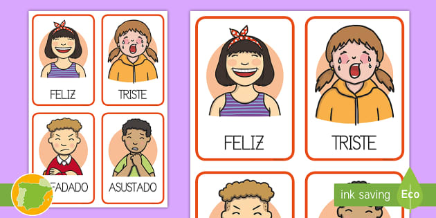 Tarjetas de emociones para niños de Educación Infantil