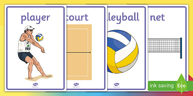 T T 3063 Beach Volleyball Display Posters  Ver 1 