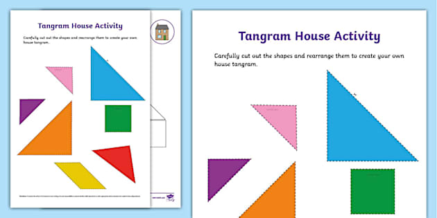 👉 House Tangram Puzzle Activity (teacher made) - Twinkl