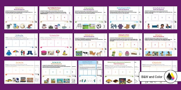 Kindergarten Read and Sequence Activity Pack (Teacher-Made)