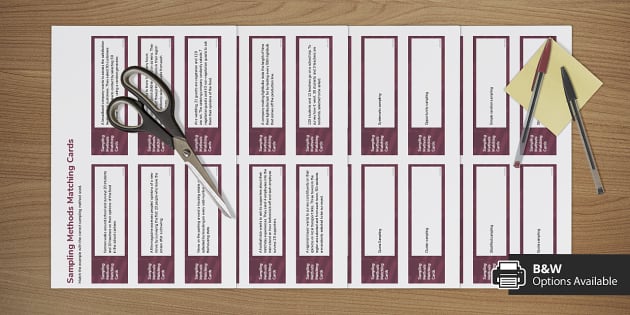 👉 Sampling Methods Matching Cards - Twinkl