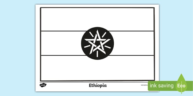 Ethiopia Flag Colouring Sheet