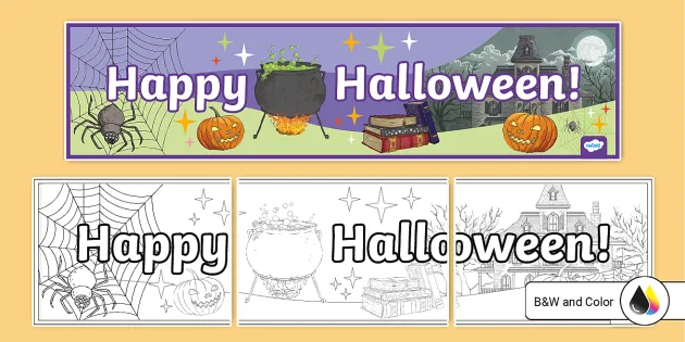 Printable Halloween Banner | Classroom Decorations | Twinkl