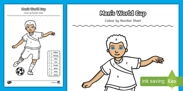 Men's World Cup Colour by Number (teacher made) - Twinkl
