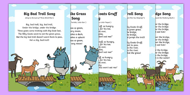 The Three Billy Goats Gruff Songs And Rhymes Resource Pack