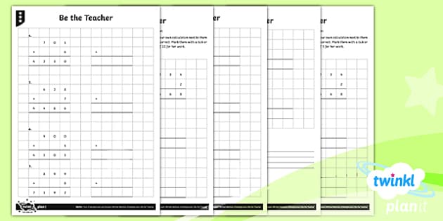 PlanIt Maths Y4 Multiplication and Division Be the Teacher Home Learning