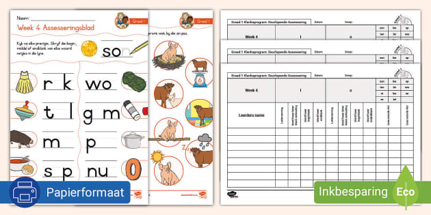 Graad 1 Klanke Assessering O, L (teacher Made) - Twinkl