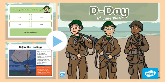 D-Day - KS1 Information PowerPoint - Twinkl