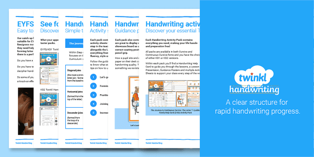 Free Twinkl Handwriting Product Guide Teacher Made Learn to write with sequenced numbered arrows and dotted guidelines for standard block or d'nealian modern manuscript format. twinkl