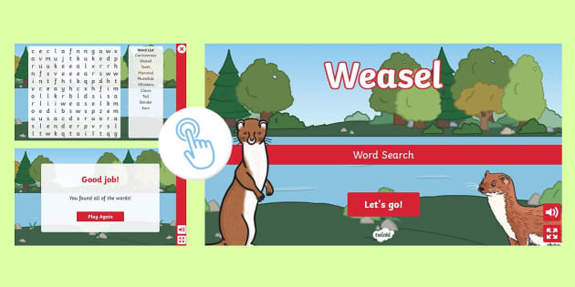 Interactive Weasel Word Search | Twinkl Word Searches | Task