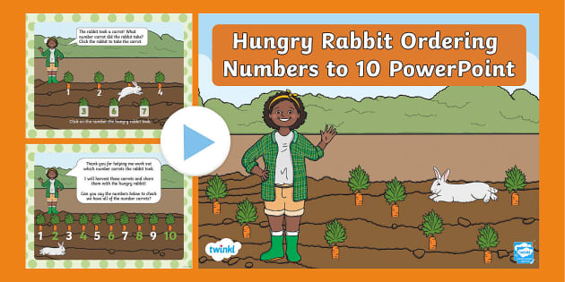 ёясй Hungry Rabbit Ordering Numbers To 10 Powerpoint ёясй Hungry Rabbit Ordering Numbers To 10 Powerpoint