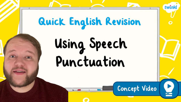 FREE! - Using Speech Punctuation | KS2 English Concept Video