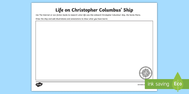 Life On Christopher Columbus Ship Worksheet Worksheet