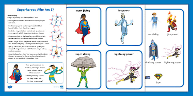 Superhero Who Am I? Activity (teacher made) - Twinkl