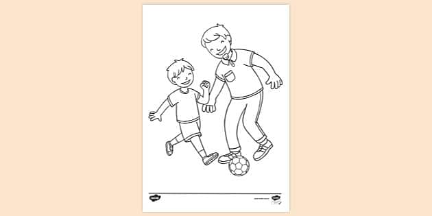 Desenho de Jogar futebol para Colorir - Colorir.com