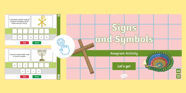 RE: Signs and Symbols: Year 3 Interactive Anagram Activity
