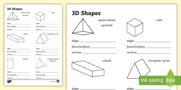 Solid Shapes, Basic Geometric Shapes, Common Solid Figures