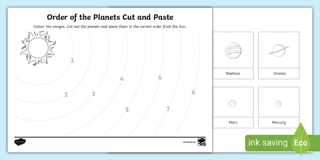 solar system printables kindergarten
