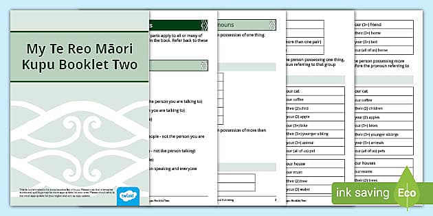 My Te Reo Māori Kupu Booklet 2 Teacher Made Twinkl