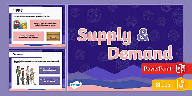 Supply And Demand PowerPoint Google Slides For 3rd 5th Grade
