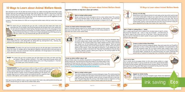 Caring For Animals Poster | Protecting Animals Information Caring For Animals Poster | Protecting Animals Information