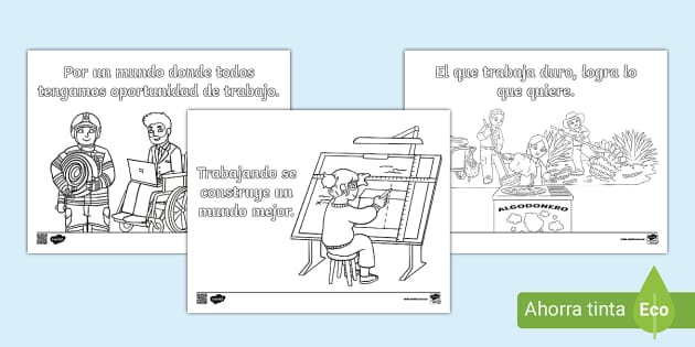 dia del trabajo para colorear