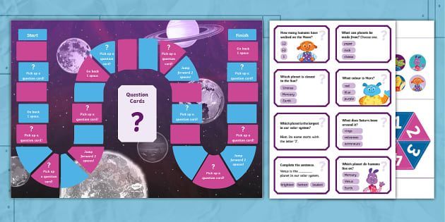 Space Facts Board Game | Space Board Game Printable - Twinkl