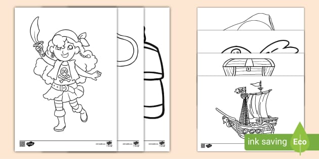 pirate treasure coloring pages