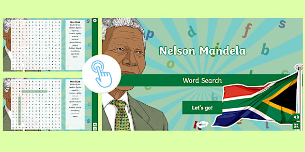 * NEW * Nelson Mandela Interactive Word Search - Twinkl