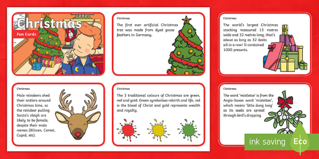 Christmas Aistear Fact Cards (teacher made) - Twinkl