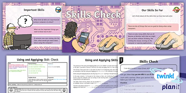 Computing Using And Applying Skills Check Year 1 Lesson Pack 1