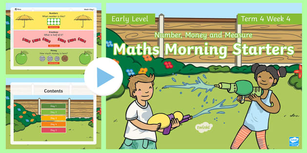 Maths Morning Starters Early Level: Term 4 Week 4 PowerPoint