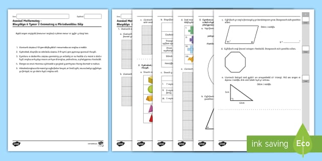 Mathemateg Gweithdrefnol Tymor 2 Geometreg A Siâp - Twinkl