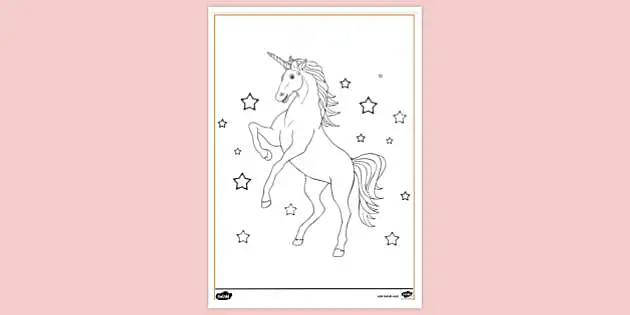 Unicorn to Print | Unicorn Colouring Pages For Kids