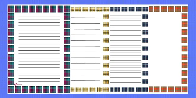 Tartan Page Borders Teacher Made